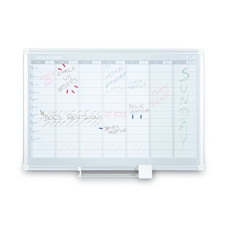 Mastervision 24"x36" Weekly Planner Board, White GA0396830